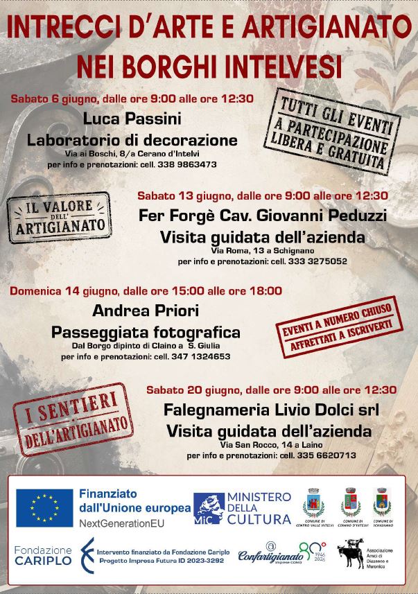 Intrecci d’arte e artigianato nei borghi intelvesi
